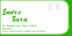 endre bara business card